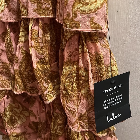 Lulus Medium Sparkly Pink and Gold Dress - Picture 3 of 7